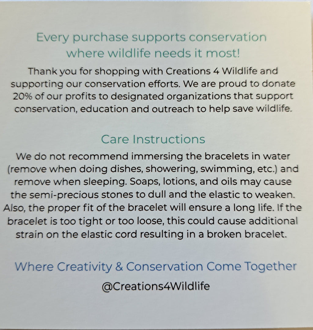 Milani and Mars Bracelets by Creations 4 Wildlife