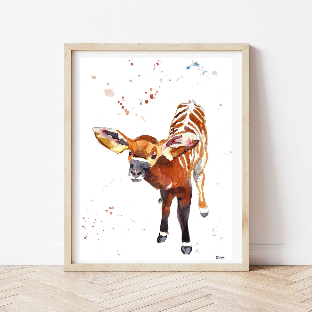 Bongo Watercolor - Digital Download (By Briggs, Age 11)