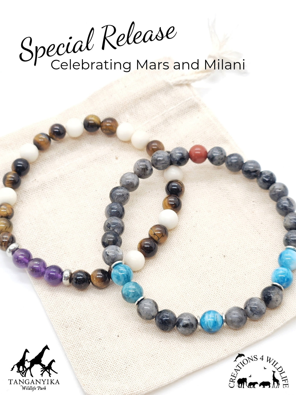 Milani and Mars Bracelets by Creations 4 Wildlife